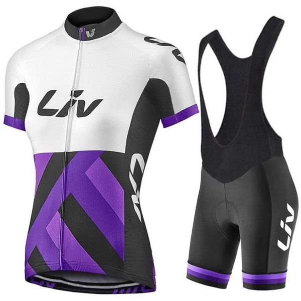 

2020 liv team women cycling jerseys set ,summer cycling clothing womens bicycle clothing bike clothes bike jersey +bib shorts .2 colors, Black;red