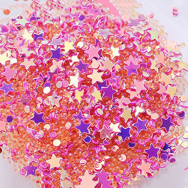 

holographic nail art accessories elf beads crystal sand sequins mixed diamond symphony micro zircon 14 colors, Silver;gold