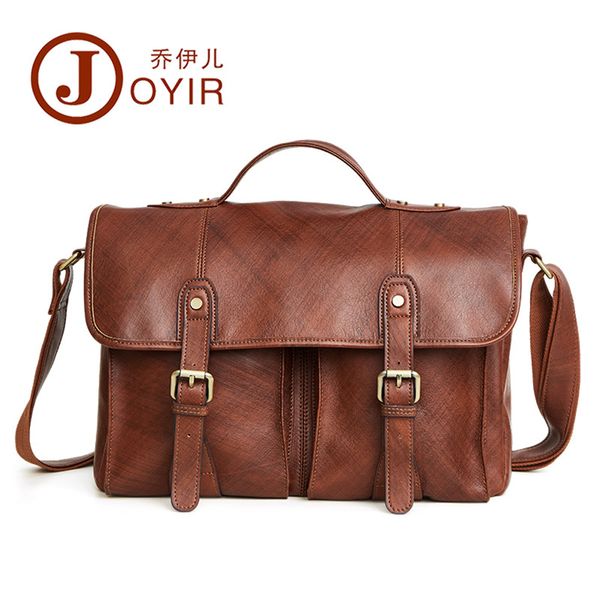 

joyir original new men briefcase genuine leather men's handbag fashion trend soft planting leather business single shoulder bag