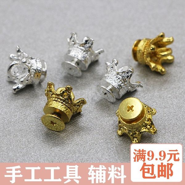 

miss wu real shop metal an crown parts little bear an crown accessories bottom support hanging drop manual diy material science, Black