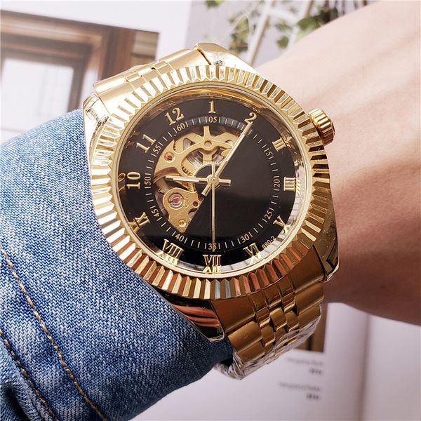 

2019 Newest 40mm Automatic Mechanical Glide Smooth Mens Watch Alloy Strap Wristwatches Male Clocks Reloj Luxury Watches