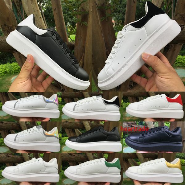 

2020 luxury designer shoes men women fashion sneakers black white 3m reflective leather shoes trainers runner womens flat outdoor shoes