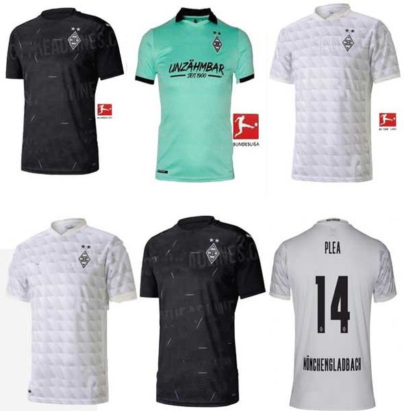 

20 21 monchengladbach soccer jersey home away 2020 2021 zakaria kramer ginter a.plea thuram vfl borussia football shirts, Black;yellow