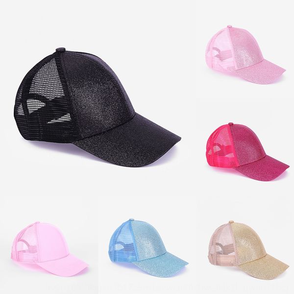 

sequins pink children's camouflage baseball baseball cap ponytail cap, Yellow