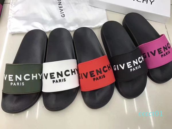 

fashion men or women slippers black white slides sandles flats suede shoes luxury designer fashion genuine leather size 35-45 1 ct01
