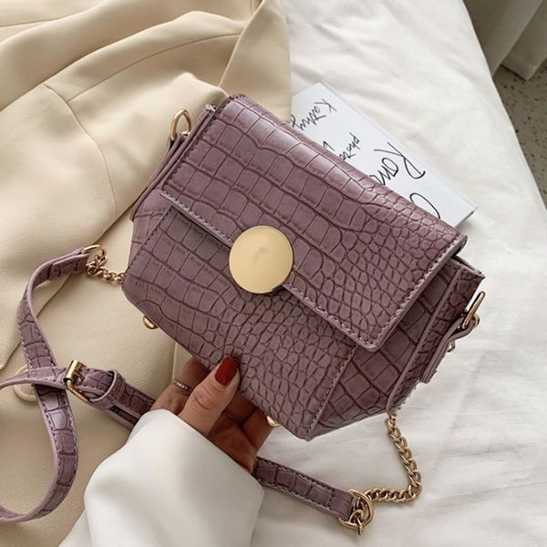 

женский аллигатор pu leather crossbody сумка для женщин 2020 цепь плеча сумка женская рука sling сумки