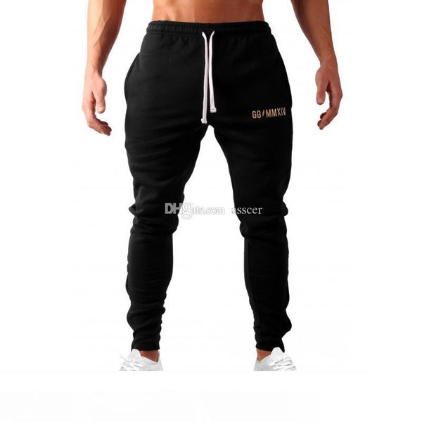 

brand new mens designer pants casual mens sports jogging pants mens beam foot sweatpants m-2xl, Black