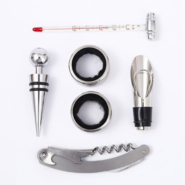 

bar tool set wine bottle opener with wood box stand corkscrew pourer bottle opener accessory home visit gift other kitchen dining bar