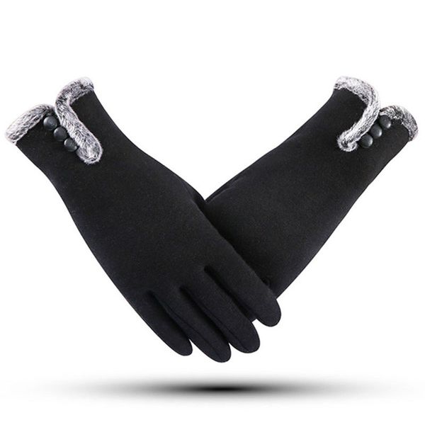 

women winter not fall velvet fashion touch screen gloves thickened plus velvet warm gloves outdoor riding ski five-finger, Blue;gray