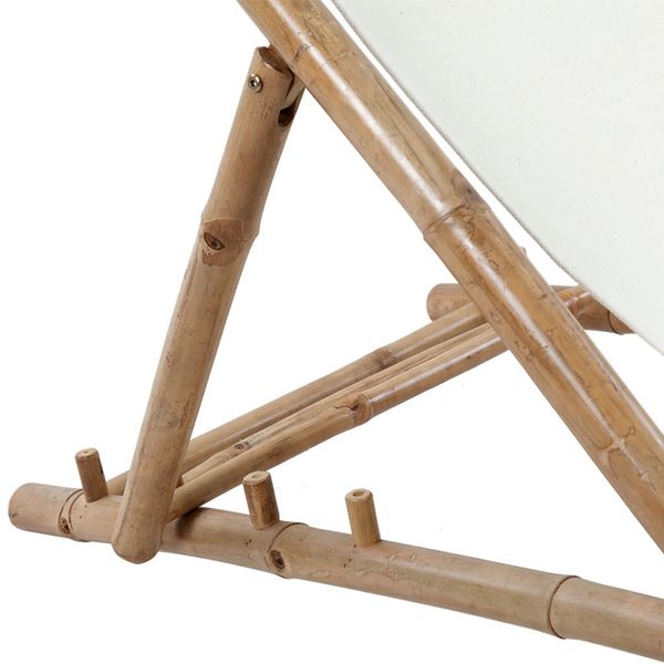 

deckchair made of bamboo and canvas garden sets