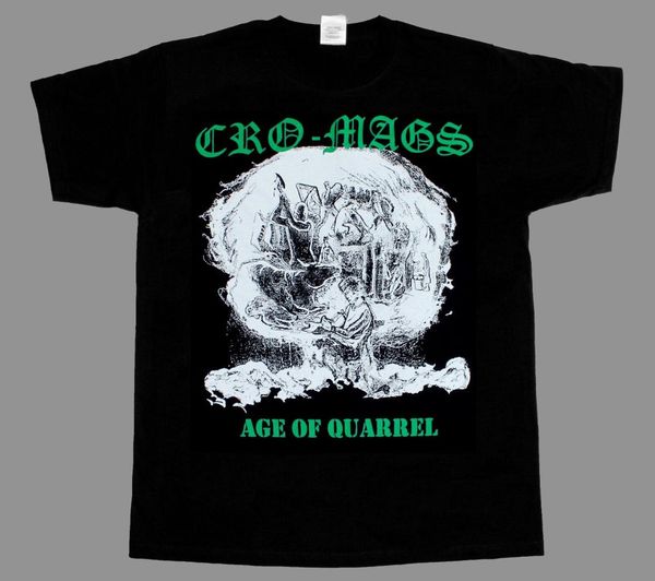 

cro-mags the age of quarrel'86 new short long sleeve black t-shirt, White;black