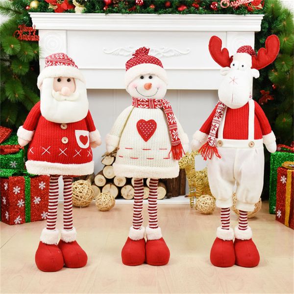 

new year birthday gift 100cm retractable standing figures christmas decorations for home table christmas doll kerst decoratie