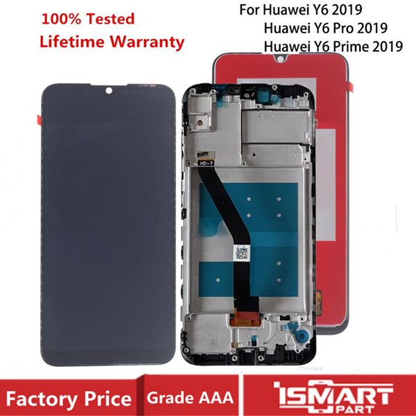 

oem lcd for huawei y6 2019/ y6 pro 2019/ y6 prime 2019 display screen touch digitizer with frame complete assembly