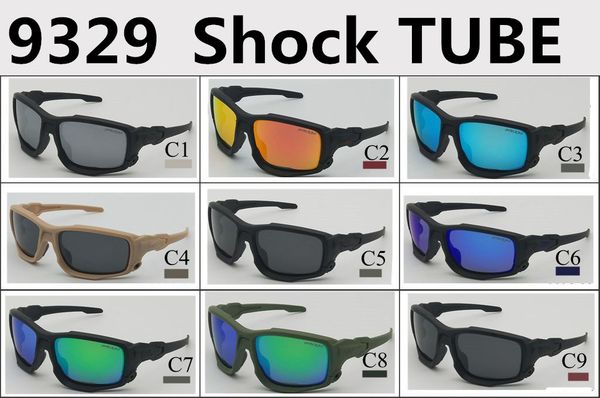 

9329 shock men women fashion glasses sports sunglasses gafas cycling tr90 eyewear polarized oculos de sol 9 colors moq=5pcs brand desginer, White;black