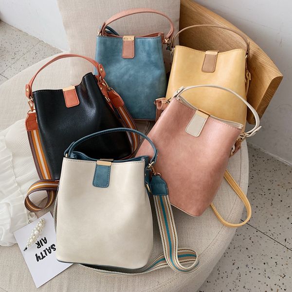 

new style fashion bucket bag hand wide-strap crossbody bag