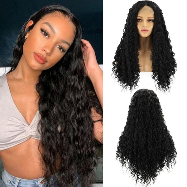 

lace front еловееки воло паѬики pre оѬваннй Ѭебенком волоами бѬазилкой глђ, Black