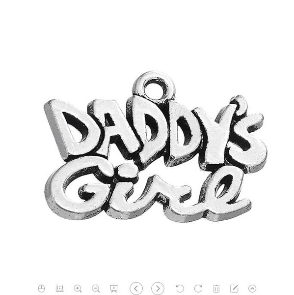 2019 myshape wholesale retail fashion new design newest small decoration metal daddys girl word charm jewelry from kiki_jewelry 3 04 dhgate com retail word