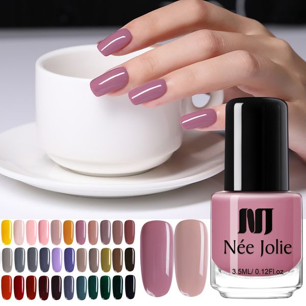 

nee jolie nail polish coffee gray red series nail varnich nail color art polish varnish decoration 3.5ml
