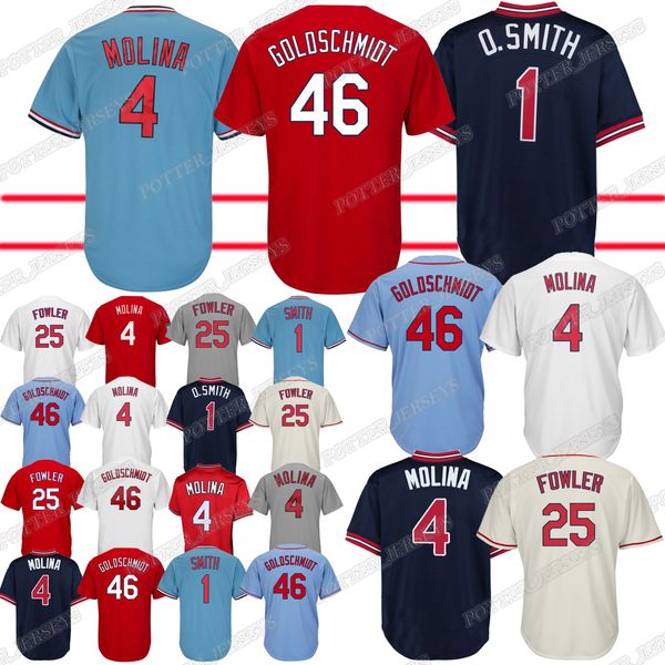 

Cardinals 46 Paul Goldschmidt jersey 4 Yadier Molina 1 Ozzie jerseys 25 Dexter Fowler Baseball Jerseys