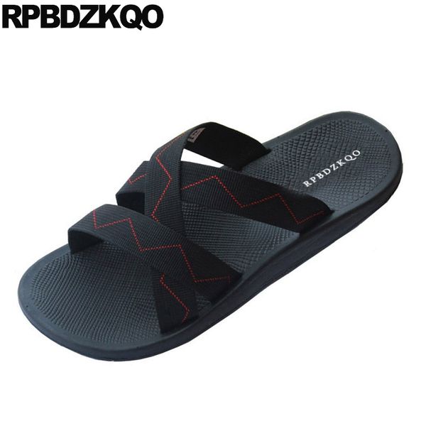 

runway slip on black italian casual fashion mens sandals 2019 summer outdoor flat beach nice slippers slides shoes native soft