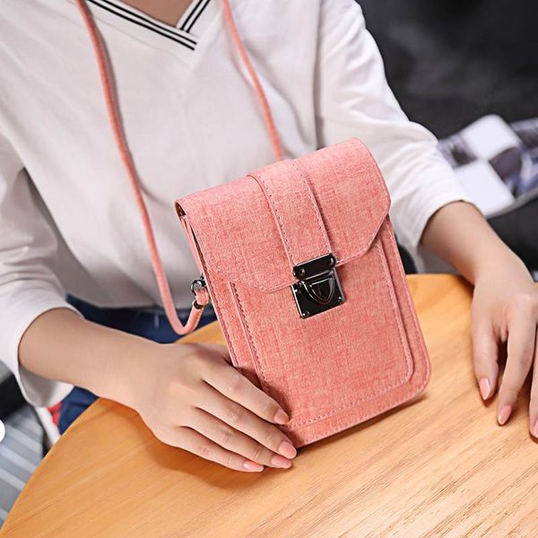 

multipurpose women crossbody bags mini pu leather shoulder handbag phone wallet for mobile phone under 6.3 inch
