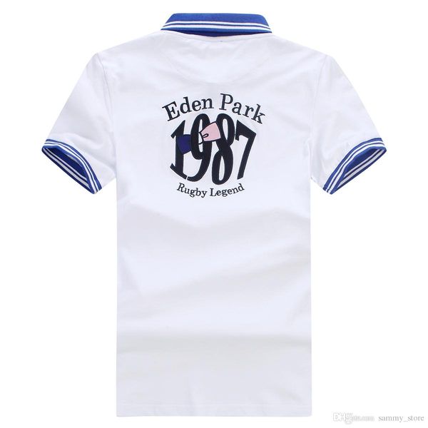 

2019 new eden park summer selling short polo men nice quality fashion design homme polo embroidery 95% cotton big size m to 3xl, White;black