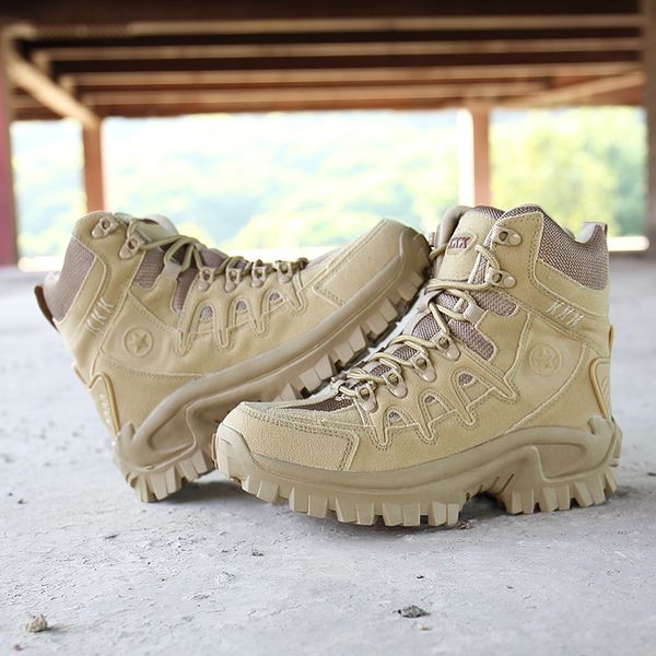

1201 desert military tactical boots men army outdoor hiking boot winter men fashion casual shoes comfortable ankle snow boots, Black