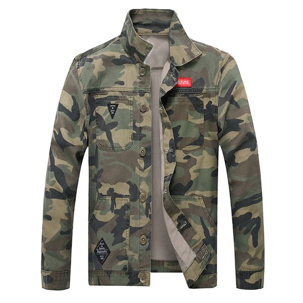 

new men's jacket autumn winter casual long sleeve turn-down collar camouflage denim jacket mens blouse overcoat, Black;brown
