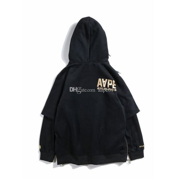 

aape brand new mens designer hoodies mens casual long sleeves jacket fashion sweatshirt mens designer p2 colors, Black