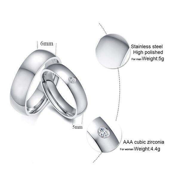 

basic wedding bands rings for women man custom engrave name date love info promise alliance anniversary valentine's day gift, Slivery;golden