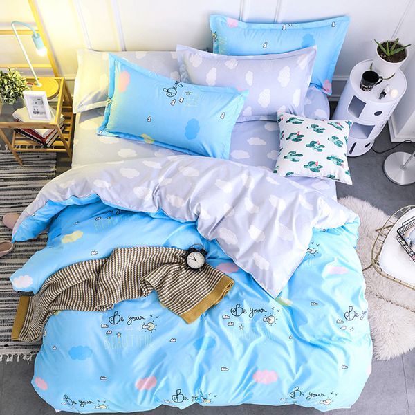

4 pcs cotton designers 3d reactive printing bedding sets comforter duvet covers bed cheet pillowcase bedclothes bed linen