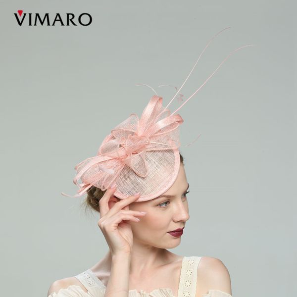 2019 Pink Green Hair Fascinators Hats For Women Elegant