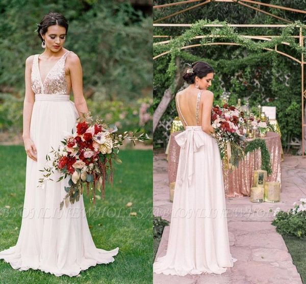 

sparkly sequined a-line bridesmaid dress spaghetti backless bow wedding guest gown plus size prom evening party gown, White;pink