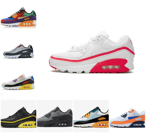 

2020 air cushion 90 undftd undefeated running shoes men women black white red 90 sneakers classic air90 trainer sports sneaker shoes