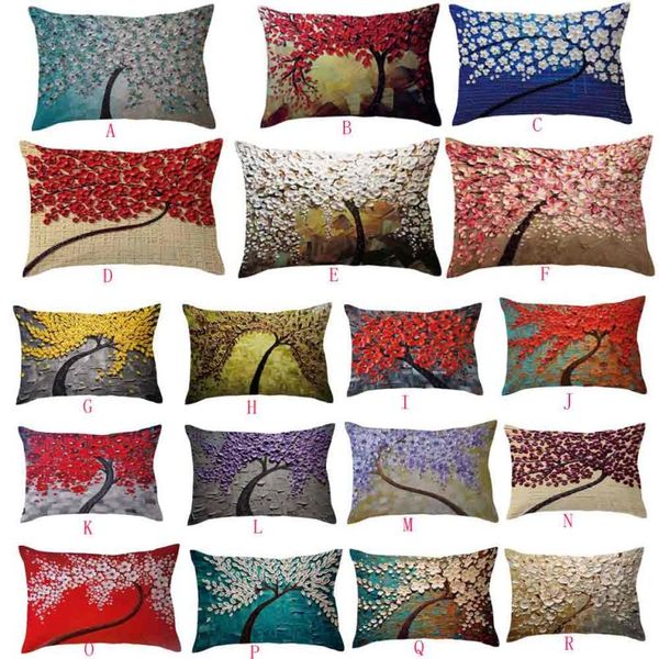 

2018 pillow case 30*50 rectangle pillow cover cushion case toss pillowcase hidden zipper closure new de12