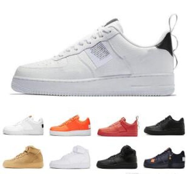 

2019 forced men's women's low shoes breathable one 1 mens womens designer shoes sneakers 36-45, Black