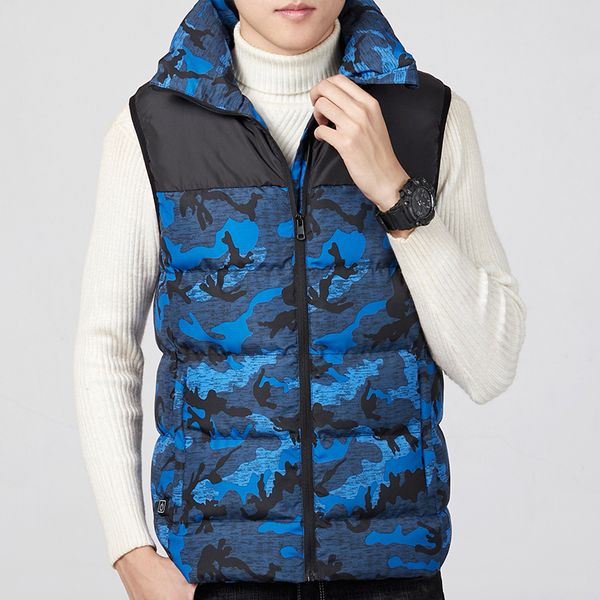

camouflage heated vest men women outdoor usb infrared winter flexible electric jacket thermal clothing waistcoat fishing hiking, Gray;blue