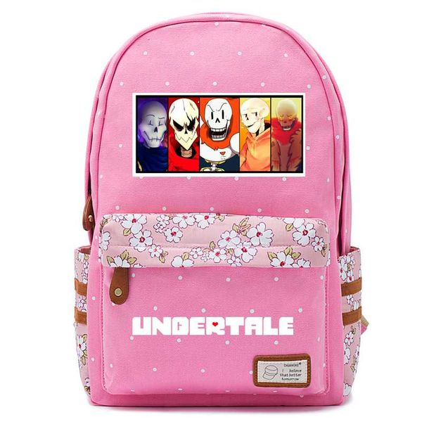 

undertale printing canvas backpack girls school bags young women daily backpack children bookbag shoulder backpacks gift bag