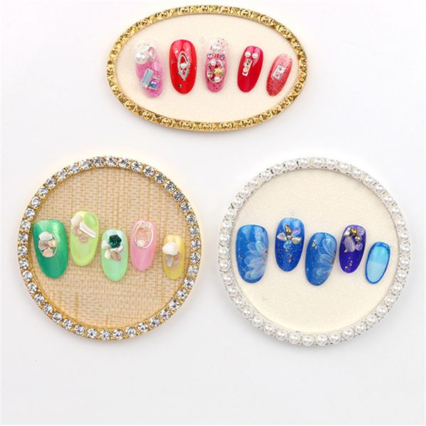 

3 kinds fashional fake alloy manicure platetips shelf stand display board nail polish gel nail uv showing manicure tool, Silver