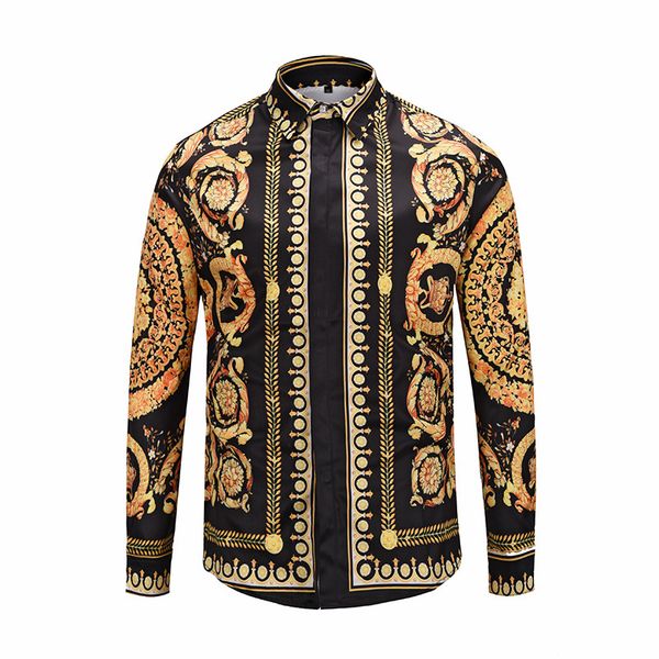 

мужская дизайнерская сезонная 3d рубашка с длинным рукавом цифровая печать прямой квадратный воротник удобная дышащая рубашка, White;black