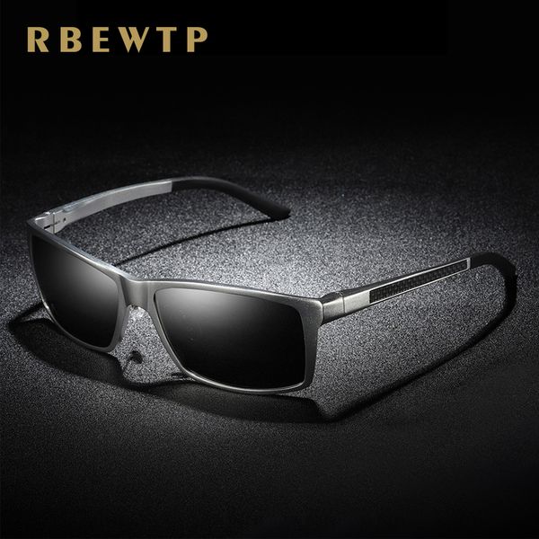 

rbewtp brand square sunglasses men polarized driving aluminium magnesium coating mirror sun glasses uv400 eyewear gafas de so, White;black