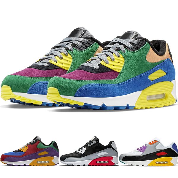 

2019 classic 90 running trainer shoes black white designer women sneakers mens 90s essential laser cushion casual sports shoes