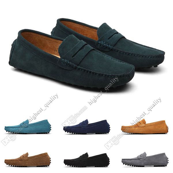 

2020 large size 38-49 new men's leather men's shoes overshoes british casual shoes two, Black