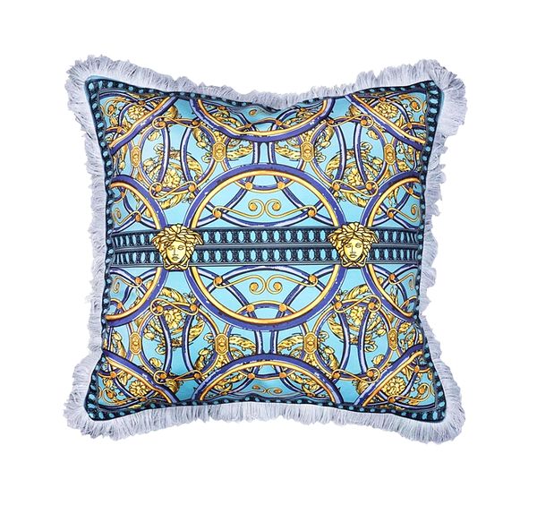 

50cm le vase cushion cover baroque throw decorative luxury designer velvet thicken tassel pillow case royal home interior l collection