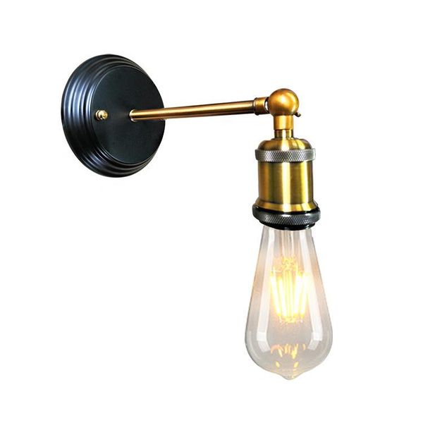 

american retro sconce wall lamps vintage loft lights e27 bulb plated iron retro industrial home deco lighting fixtures ac85-265v