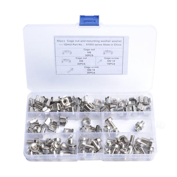 

m6 server rack cage nuts & mounting screws for server shelves