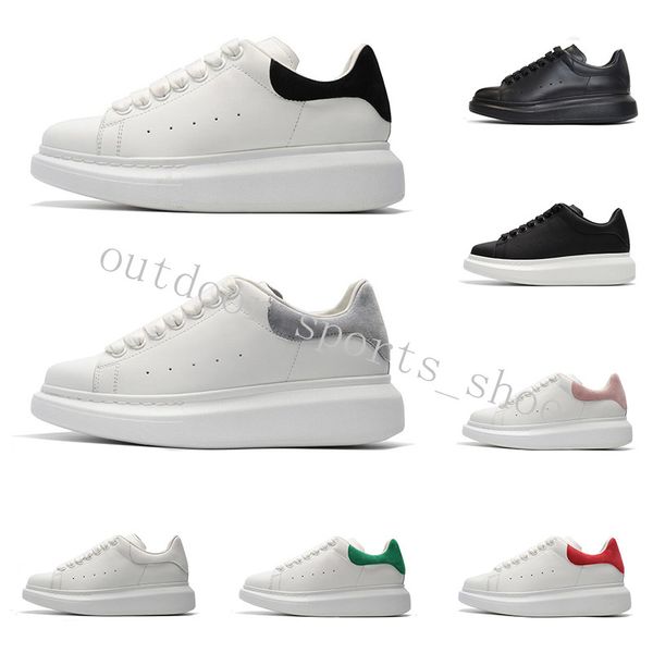 

2020 новых людей женская мода luxury white кожа платформы обувь flat повседневная обувь lady black red розовый кроссовки один