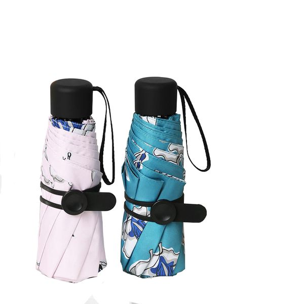 

female compact travel pocket umbrellas windproof three/five folding manual/automatice umbrella rain women sun protect parasol