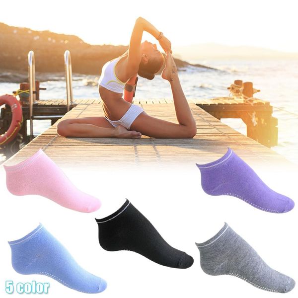 

women yoga socks quick-dry anti slip yoga sports socks candy fitness sport breathable, Black