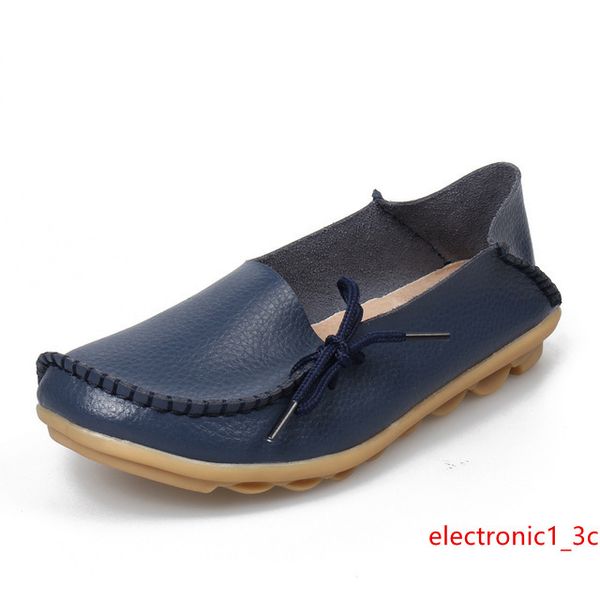 

orange women real leather shoes moccasins mother loafers soft leisure female driving two ways wear footwear